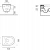 Zdjęcie EMPORIA Pura miska wisząca WC 50×36 cm. Bezrantowa, biały połysk + zestaw montażowy FISR2